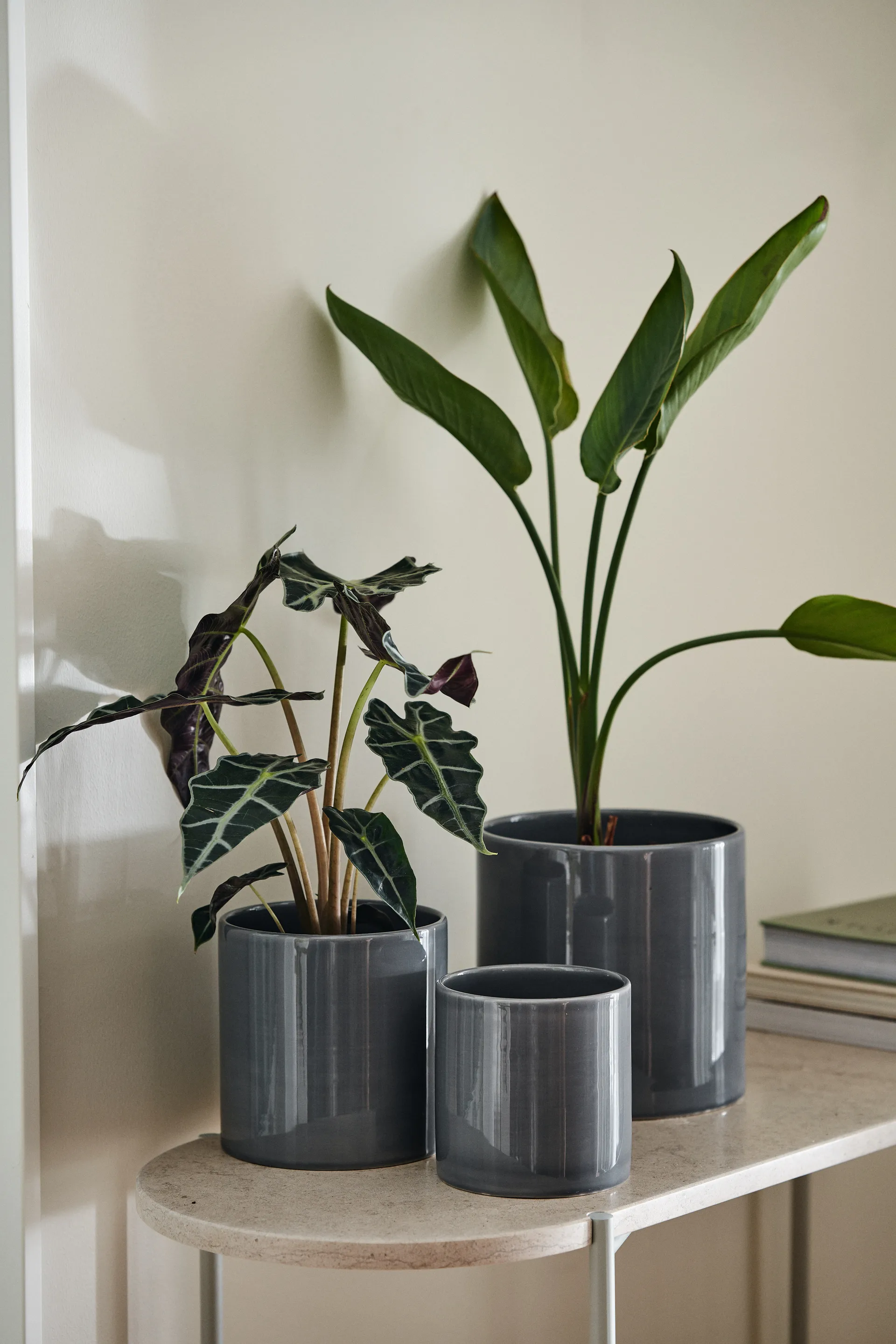 Sleek bloempot Ø15 cm, Charcoal Scandi Living