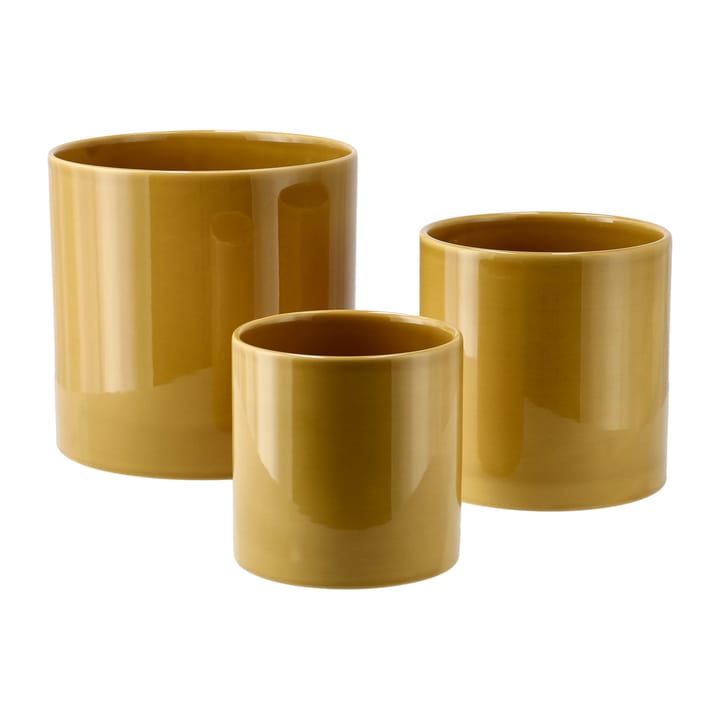 Sleek bloempot Ø15 cm, Mustard Scandi Living
