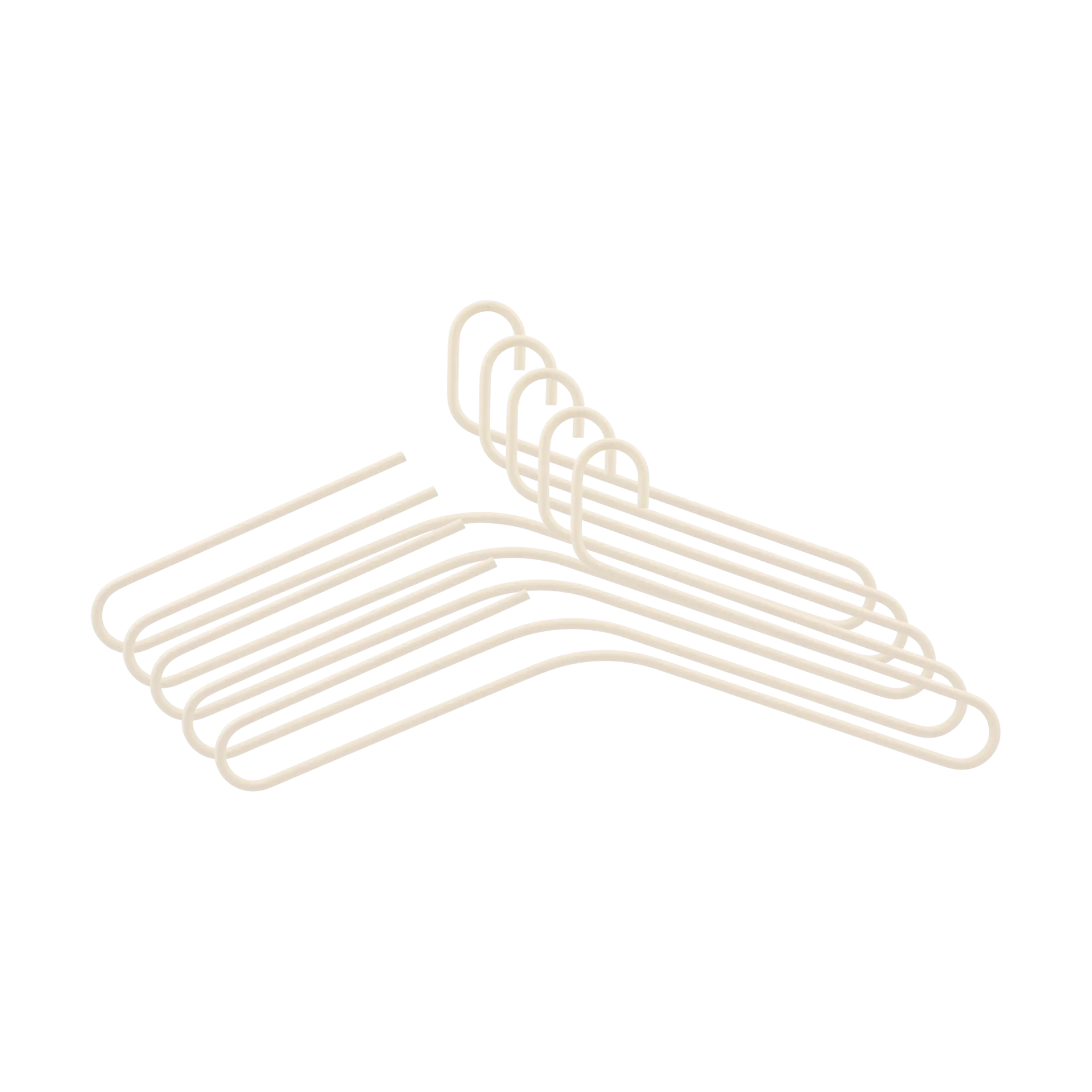 Smooth kledinghanger 5-pack, Beige Scandi Living