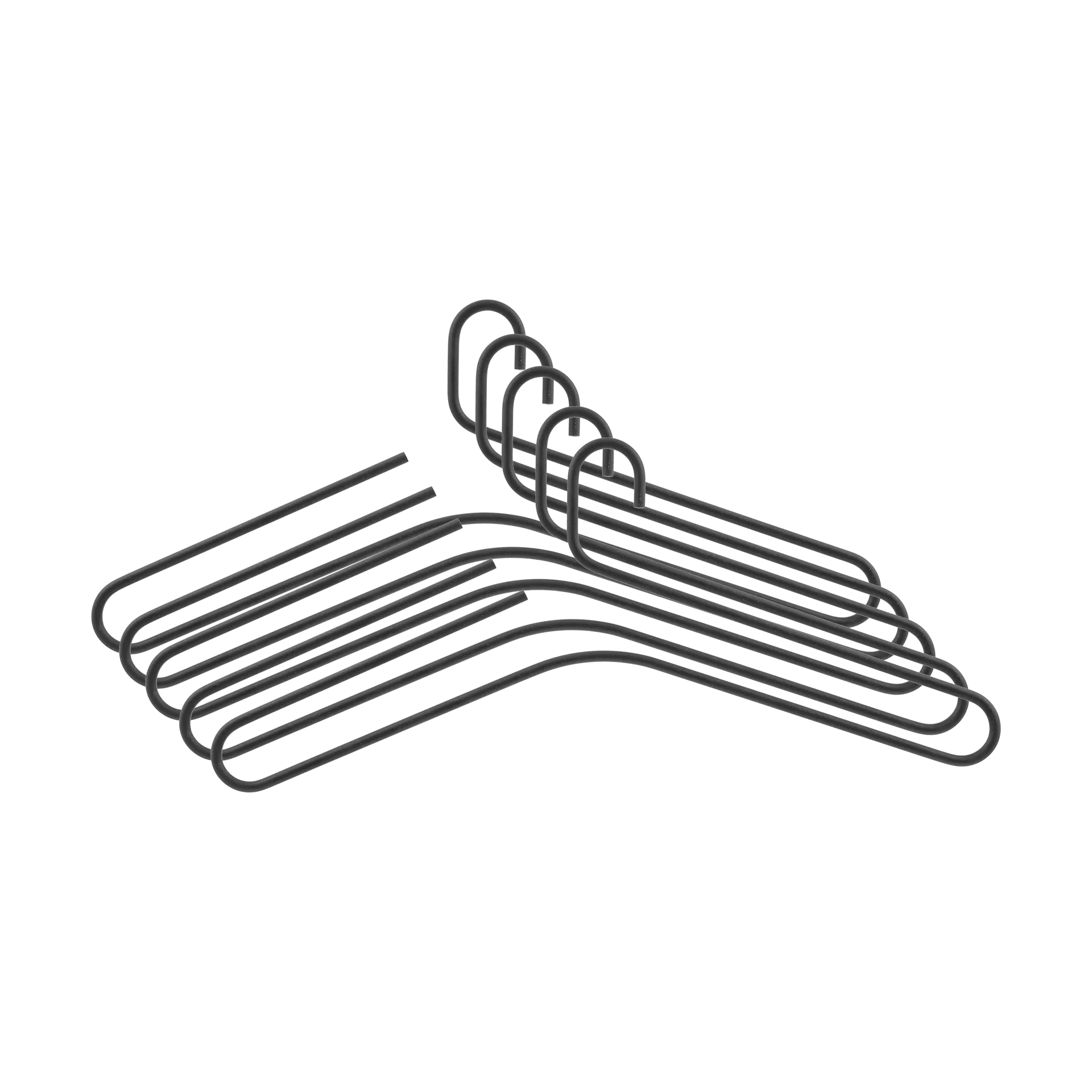 Smooth kledinghanger 5-pack, Black Scandi Living