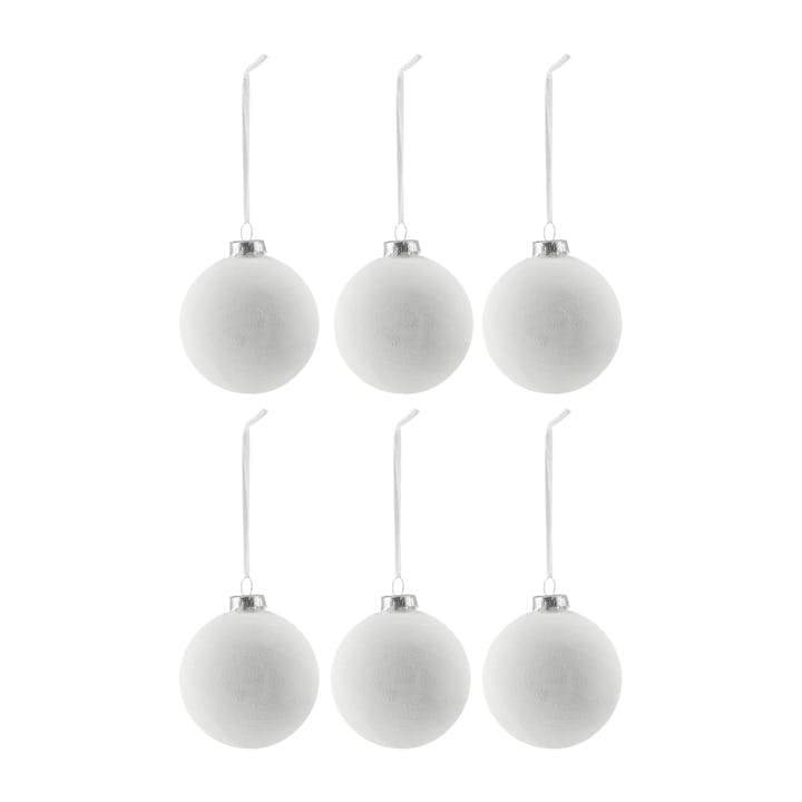 Snowing kerstballen 6-pack - White - Scandi Living