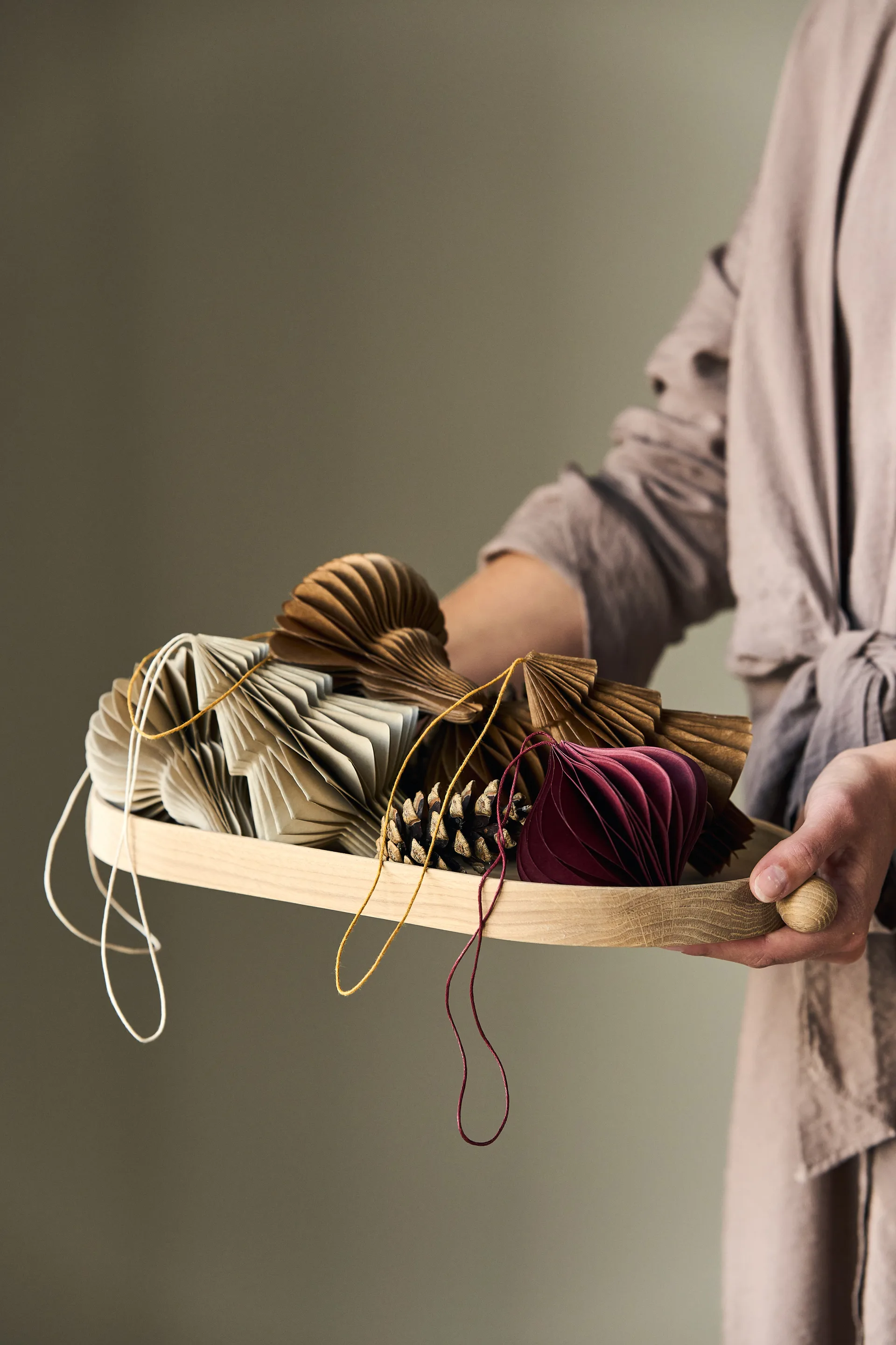 Spira kerstballen 4-pack, Beige Scandi Living