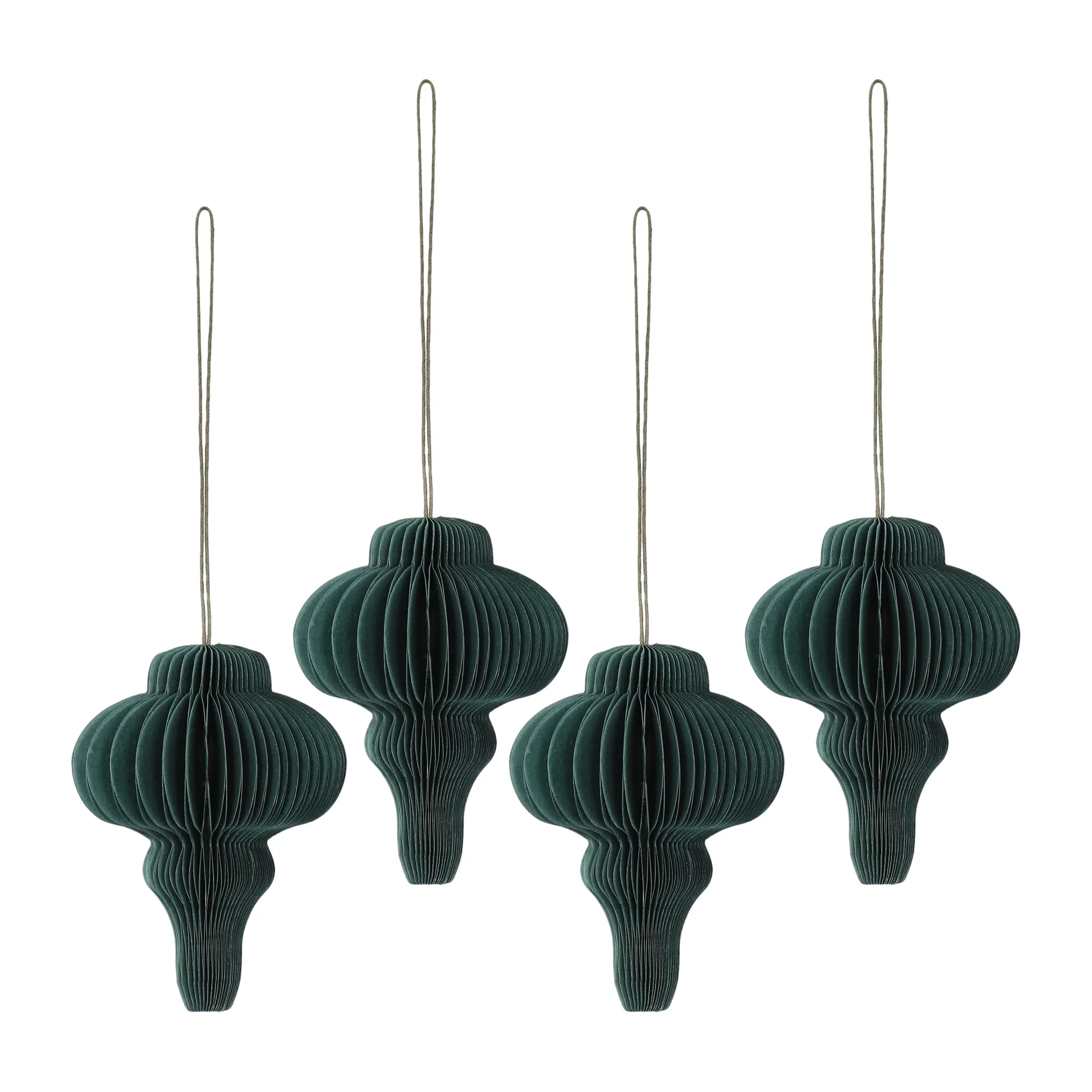 Spira kerstballen 4-pack, Forest Green Scandi Living