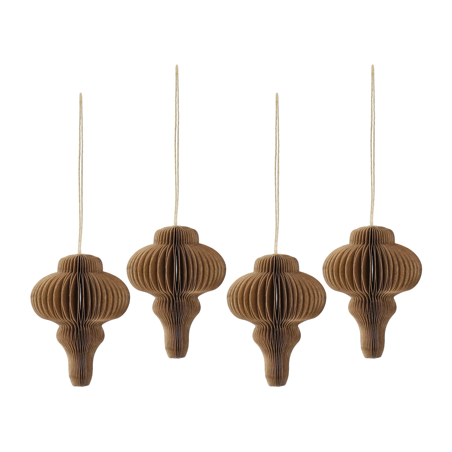 Spira kerstballen 4-pack, Natural Scandi Living