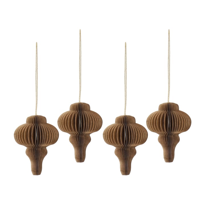 Spira kerstballen 4-pack - Natural - Scandi Living