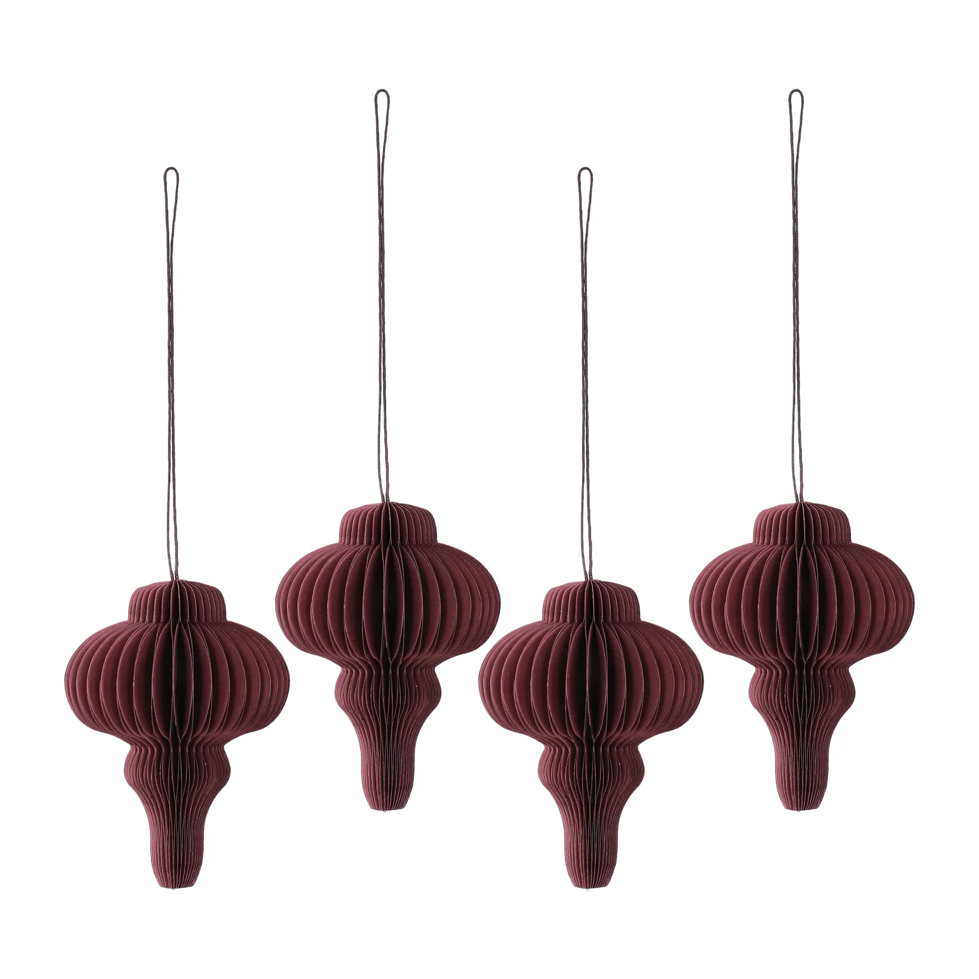 Spira kerstballen 4-pack, Red Scandi Living