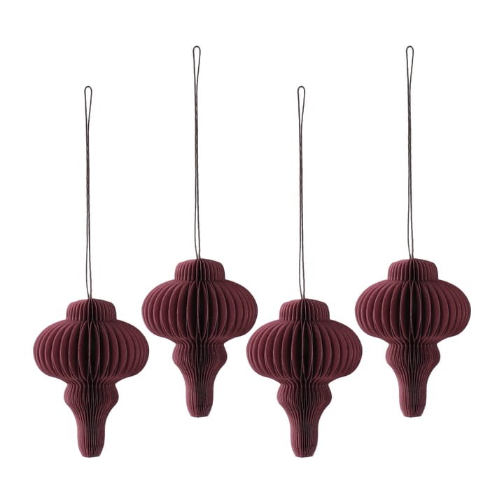 Spira kerstballen 4-pack - Red - Scandi Living