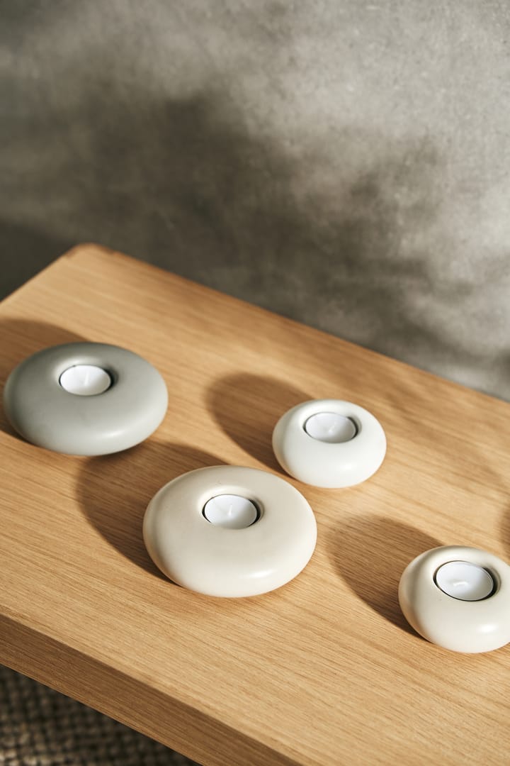 Stone waxinelichtjeshouder Ø13 cm, Beige Scandi Living