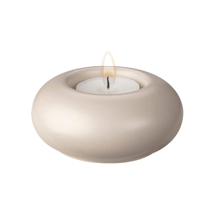 Stone waxinelichtjeshouder Ø9 cm - Beige - Scandi Living