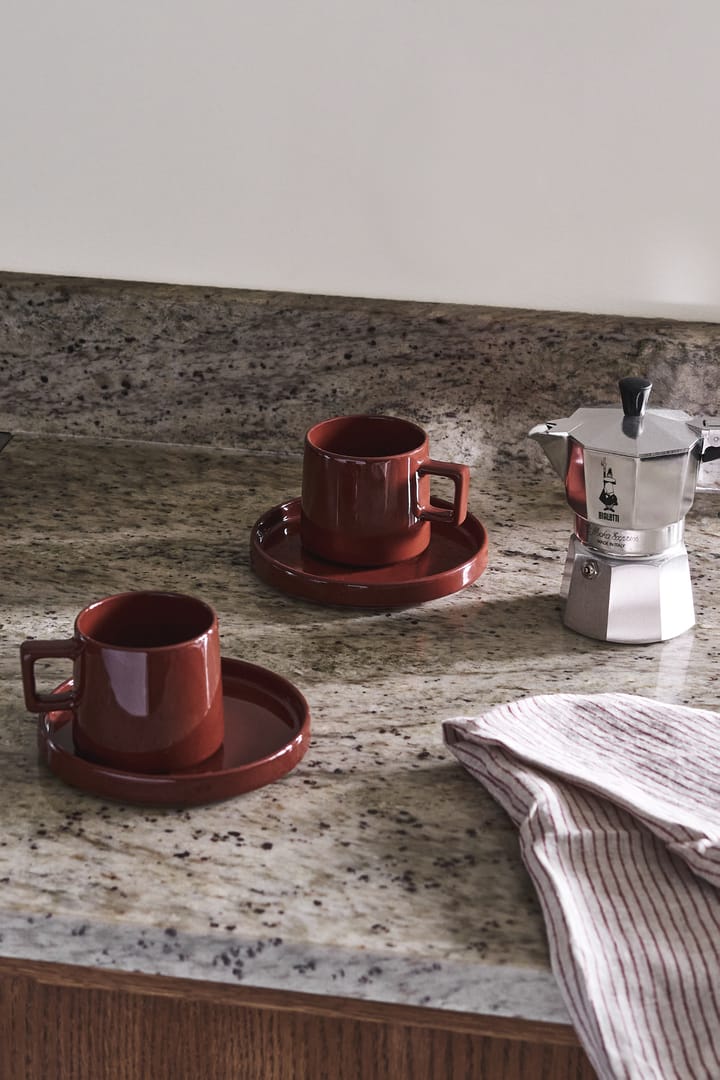Taper bord 14 cm, Rood Scandi Living