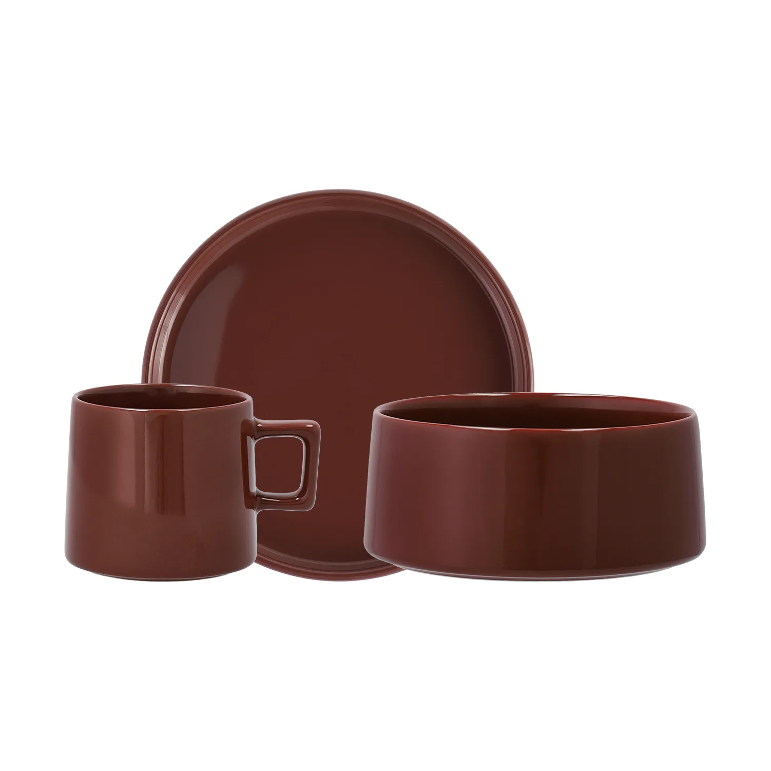 Taper ontbijtset 12-delig - Rood,  Scandi Living