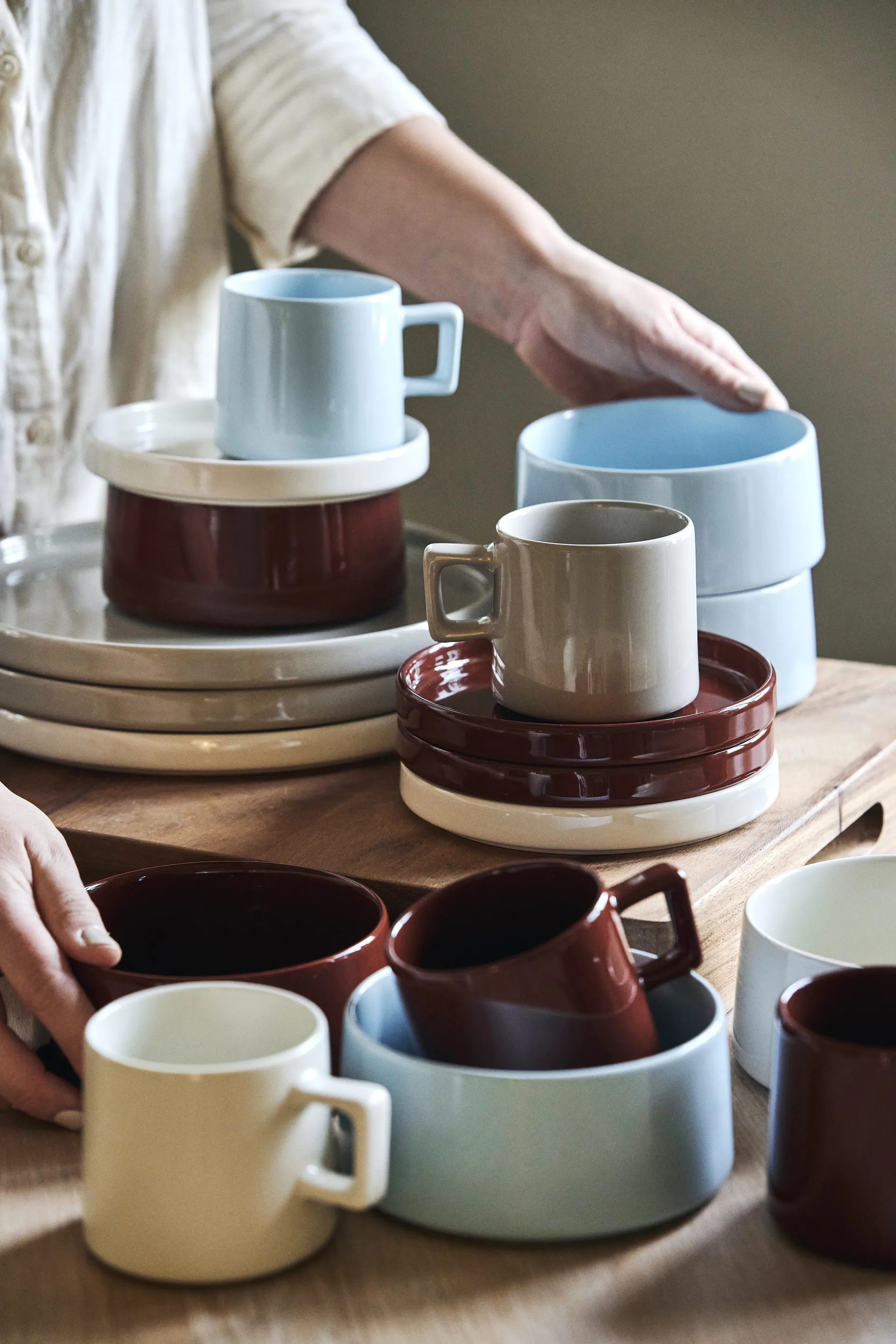 Taper ontbijtset 12-delig - Rood,  Scandi Living