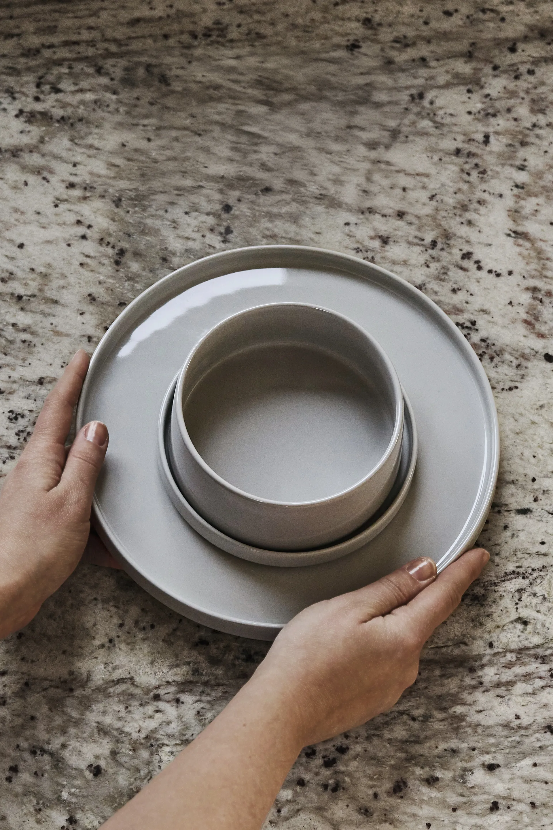 Taper servies set 12-delig - Lichtgrijs Scandi Living