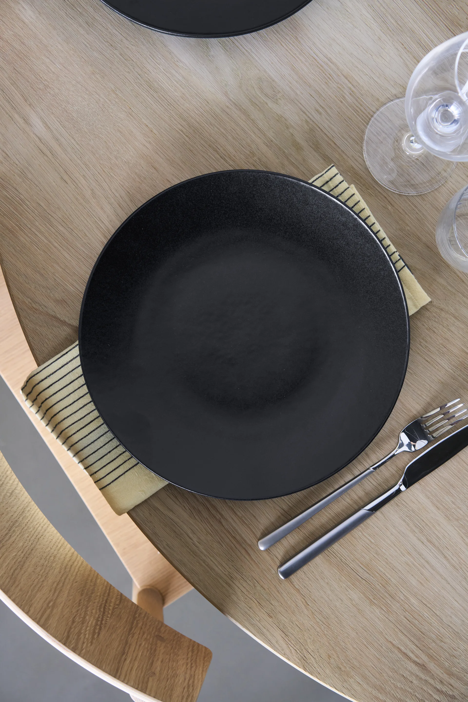 Terra dinerbord, Zwart steengoed, Ø26,5 cm Scandi Living