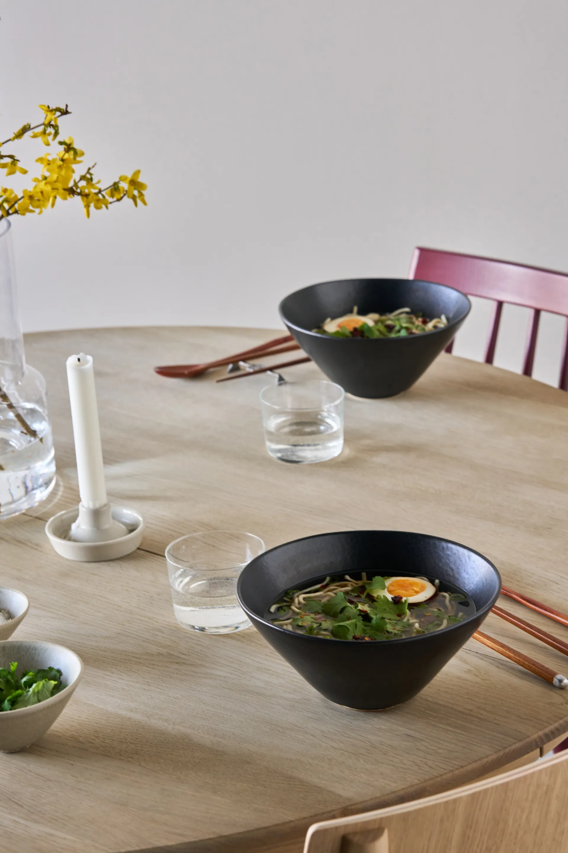 Terra ramenschotel, Zwart steengoed, Ø20 cm Scandi Living