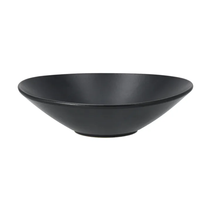 Terra saladeschaal - Zwart steengoed, Ø30 cm - Scandi Living