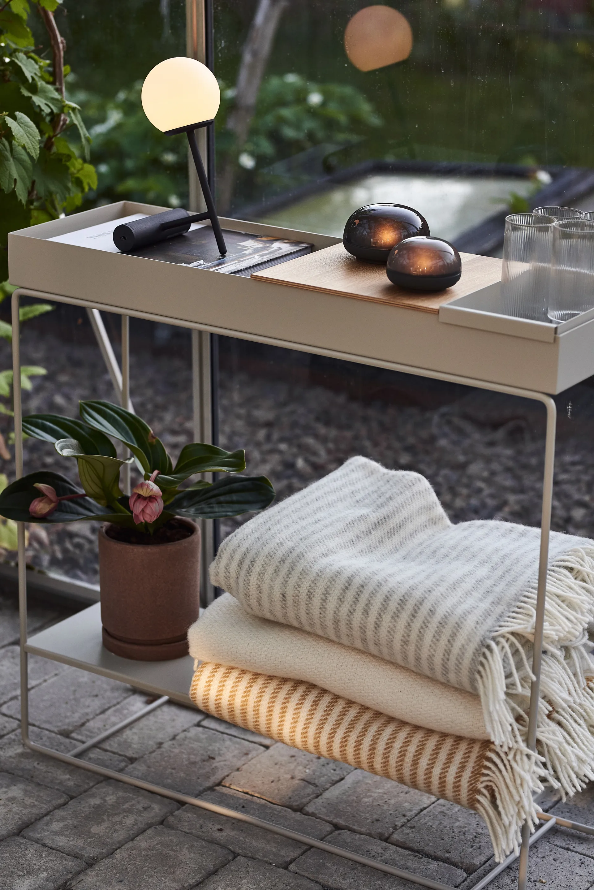 Tidal wollen plaid 130x180 cm, Mosterd Scandi Living