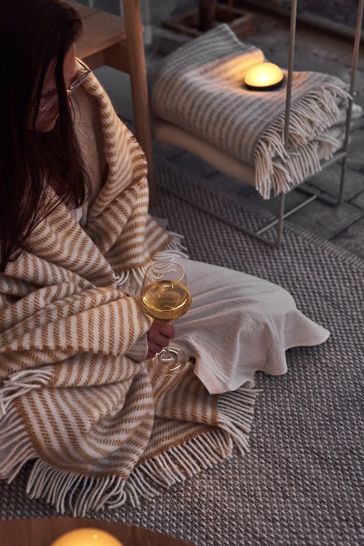 Tidal wollen plaid 130x180 cm, Mosterd Scandi Living