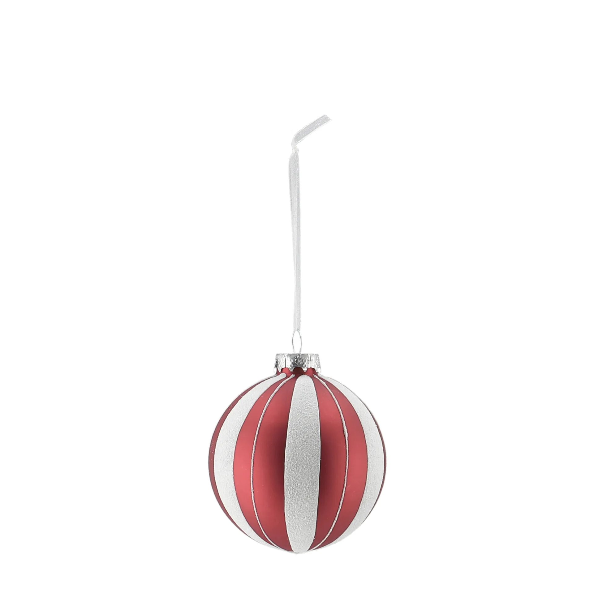 Tradition kerstballen 6-pack, Red/white Scandi Living