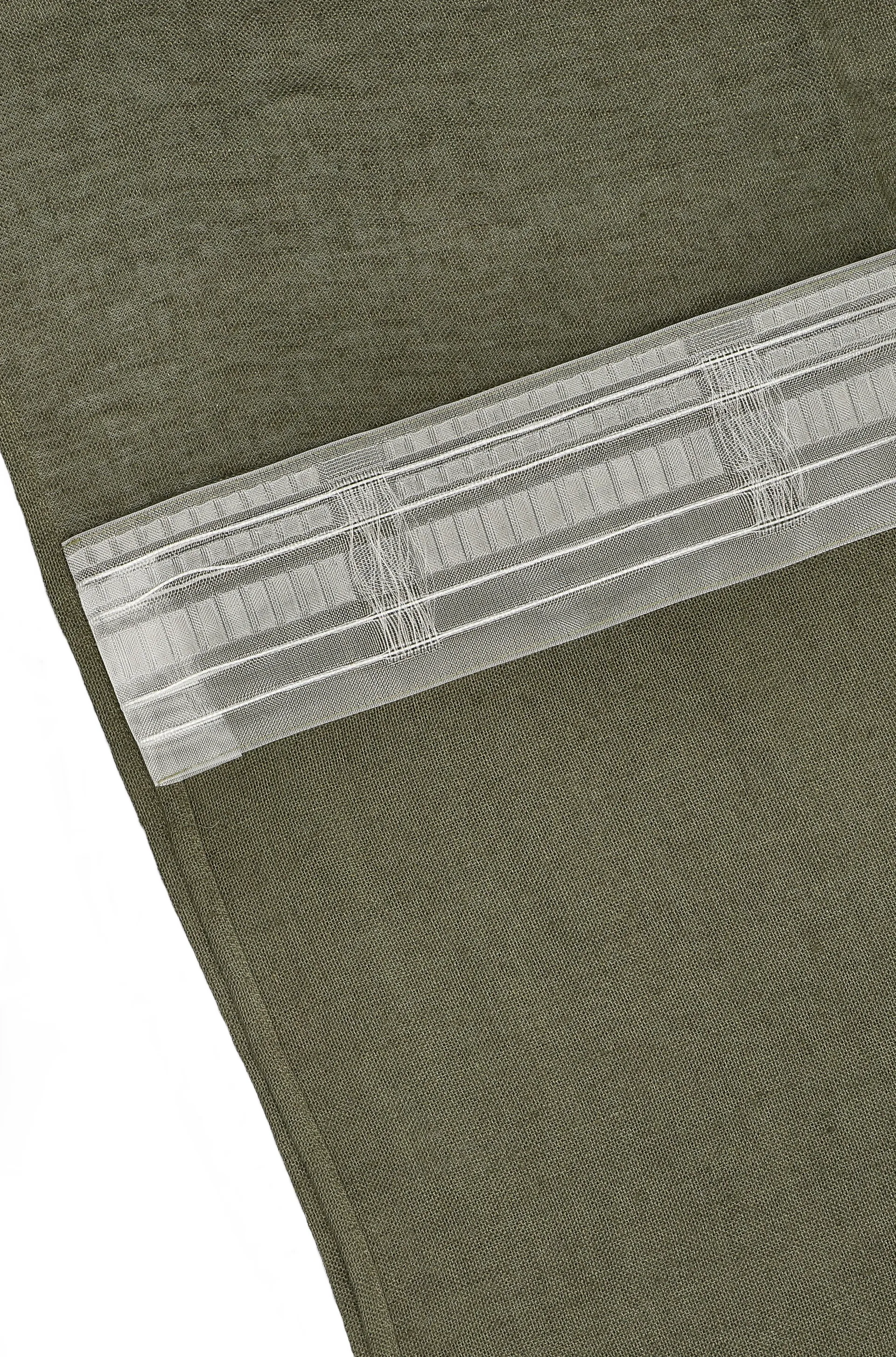 Tranquility gordijn met multiband 139x250 cm, Forest green Scandi Living