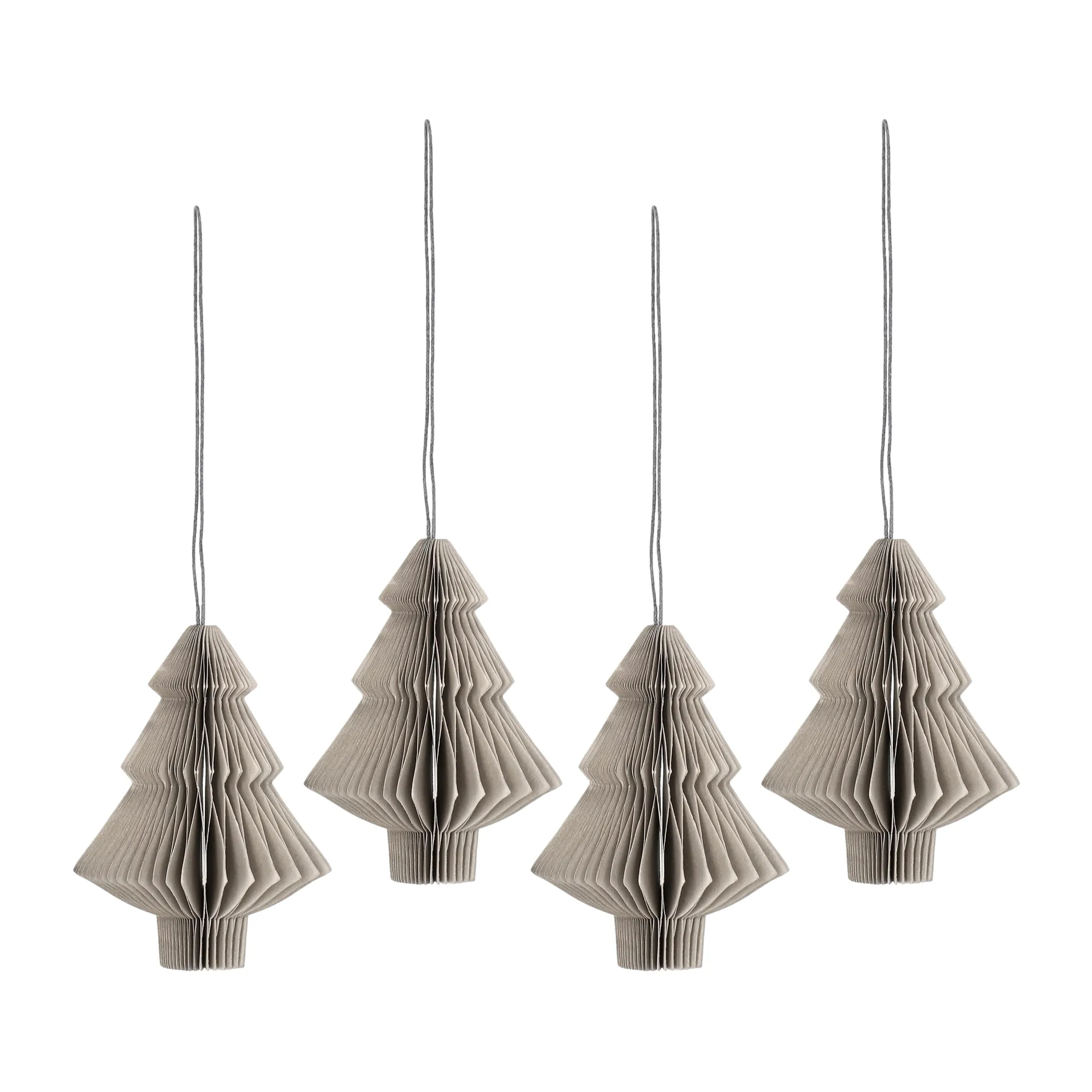 Tree kerstballen 4-pack, Beige Scandi Living