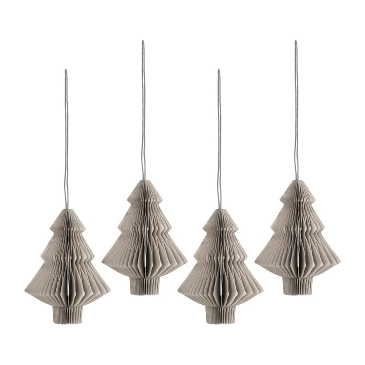 Tree kerstballen 4-pack - Beige - Scandi Living