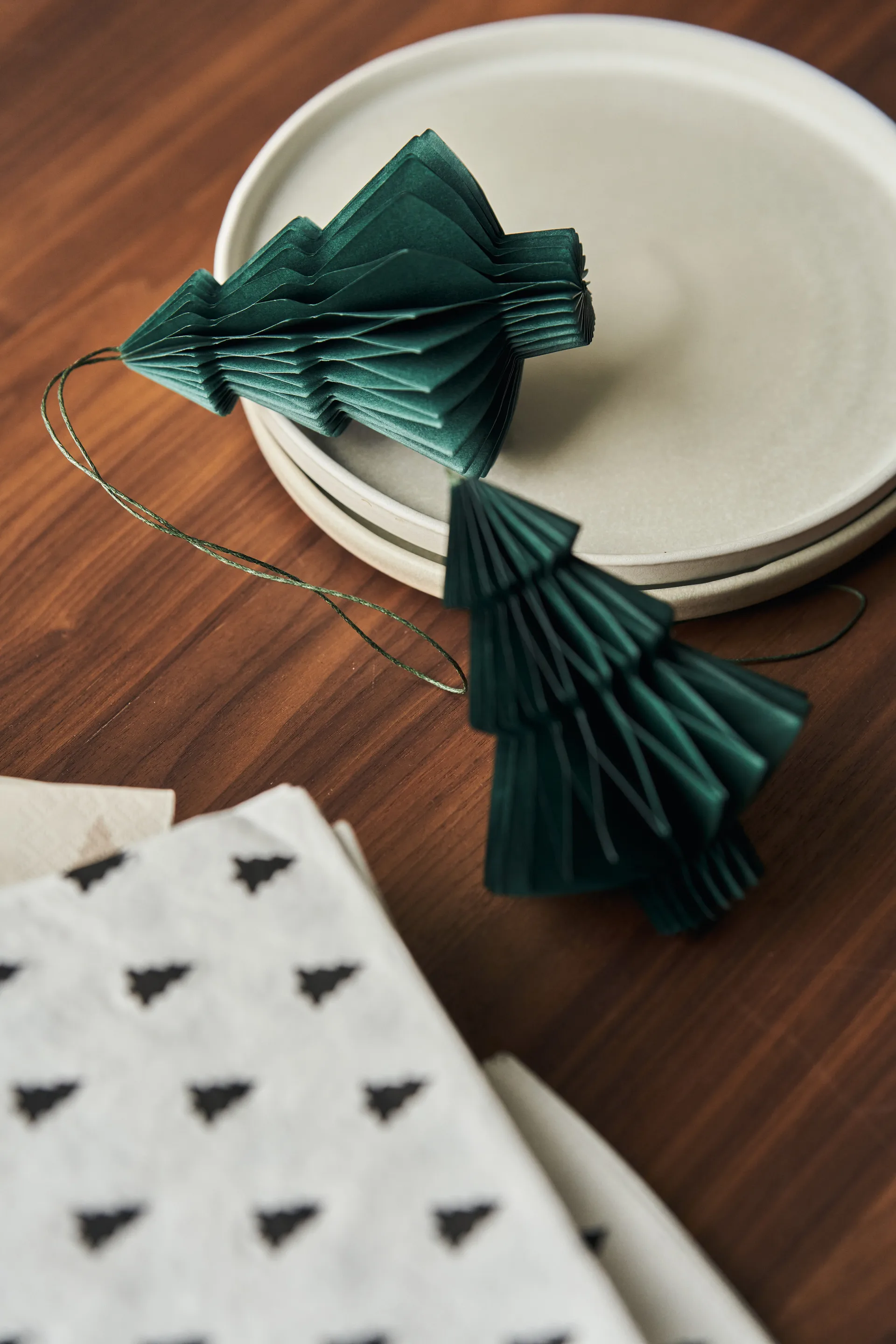 Tree kerstballen 4-pack, Forest Green Scandi Living