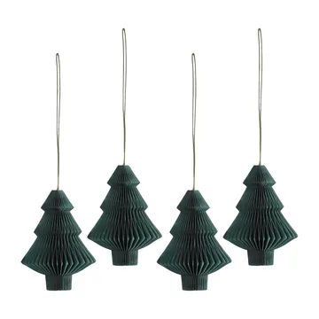 Tree kerstballen 4-pack - Forest Green - Scandi Living
