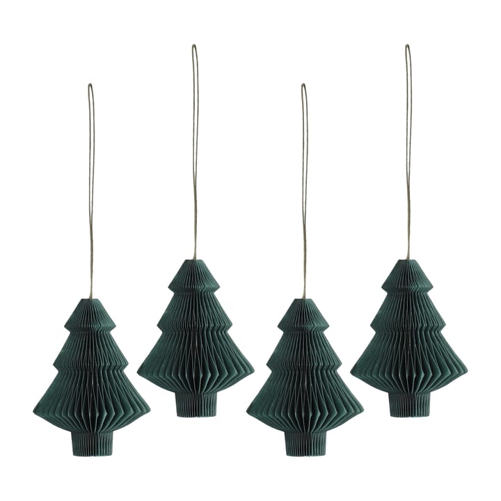 Tree kerstballen 4-pack - Forest Green - Scandi Living