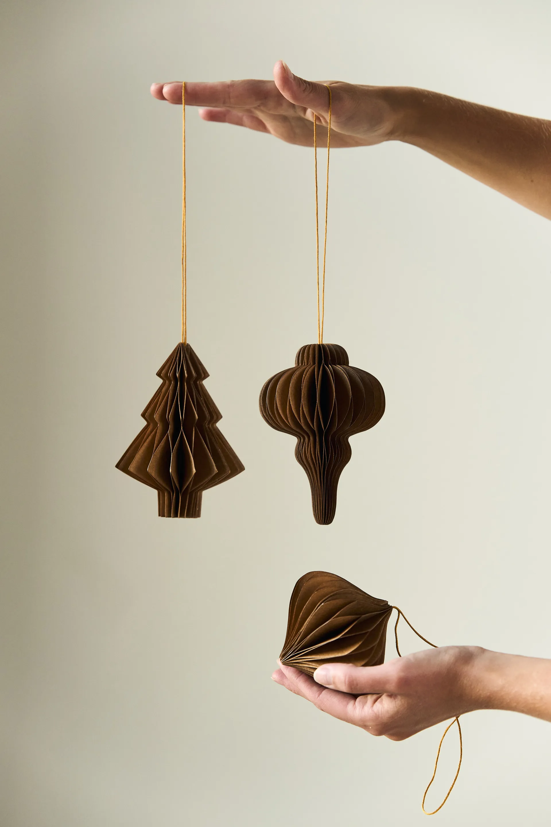 Tree kerstballen 4-pack, Natural Scandi Living