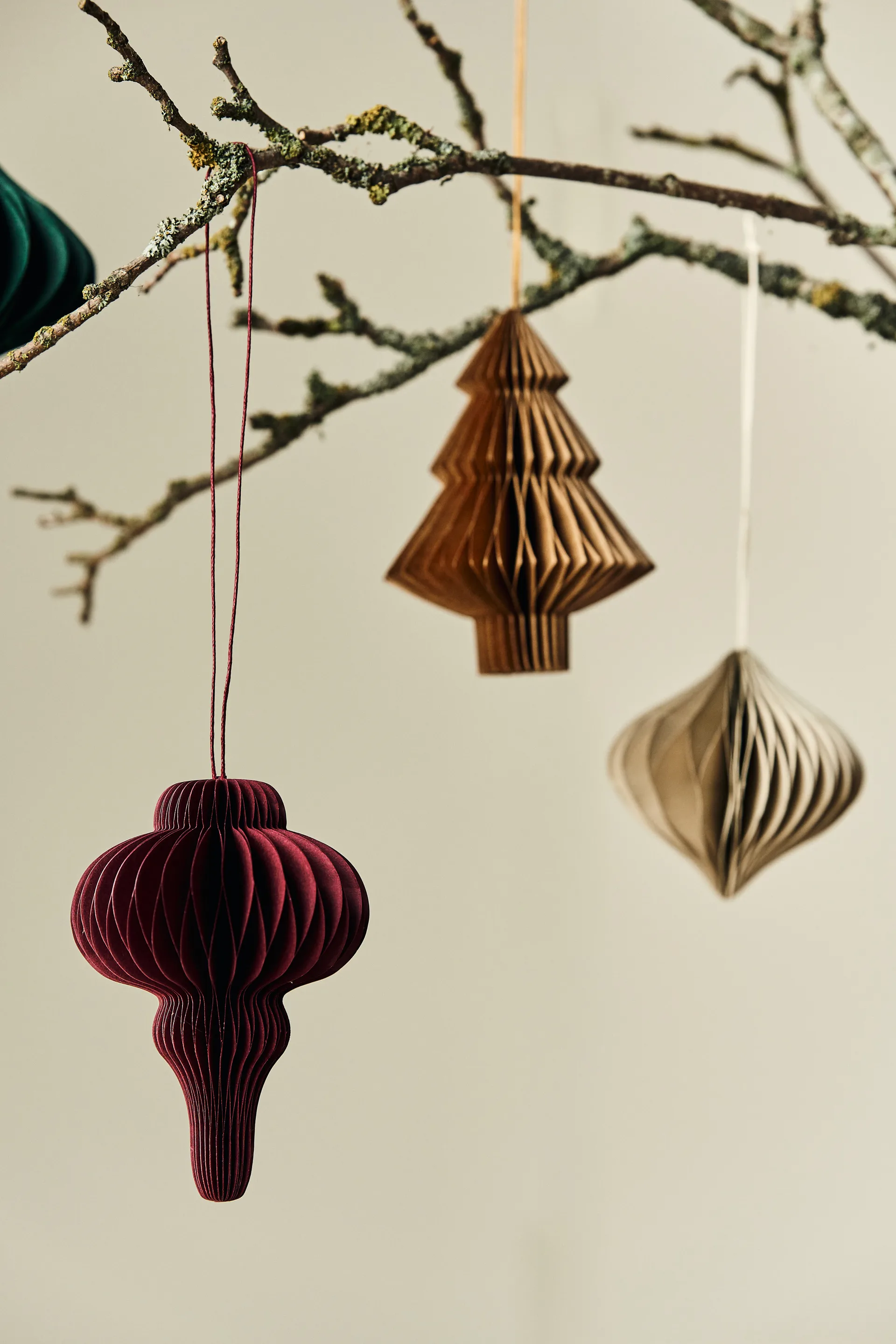 Tree kerstballen 4-pack, Natural Scandi Living