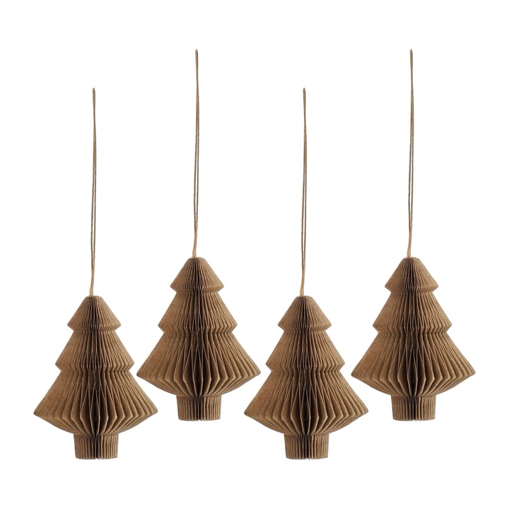 Tree kerstballen 4-pack - Natural - Scandi Living