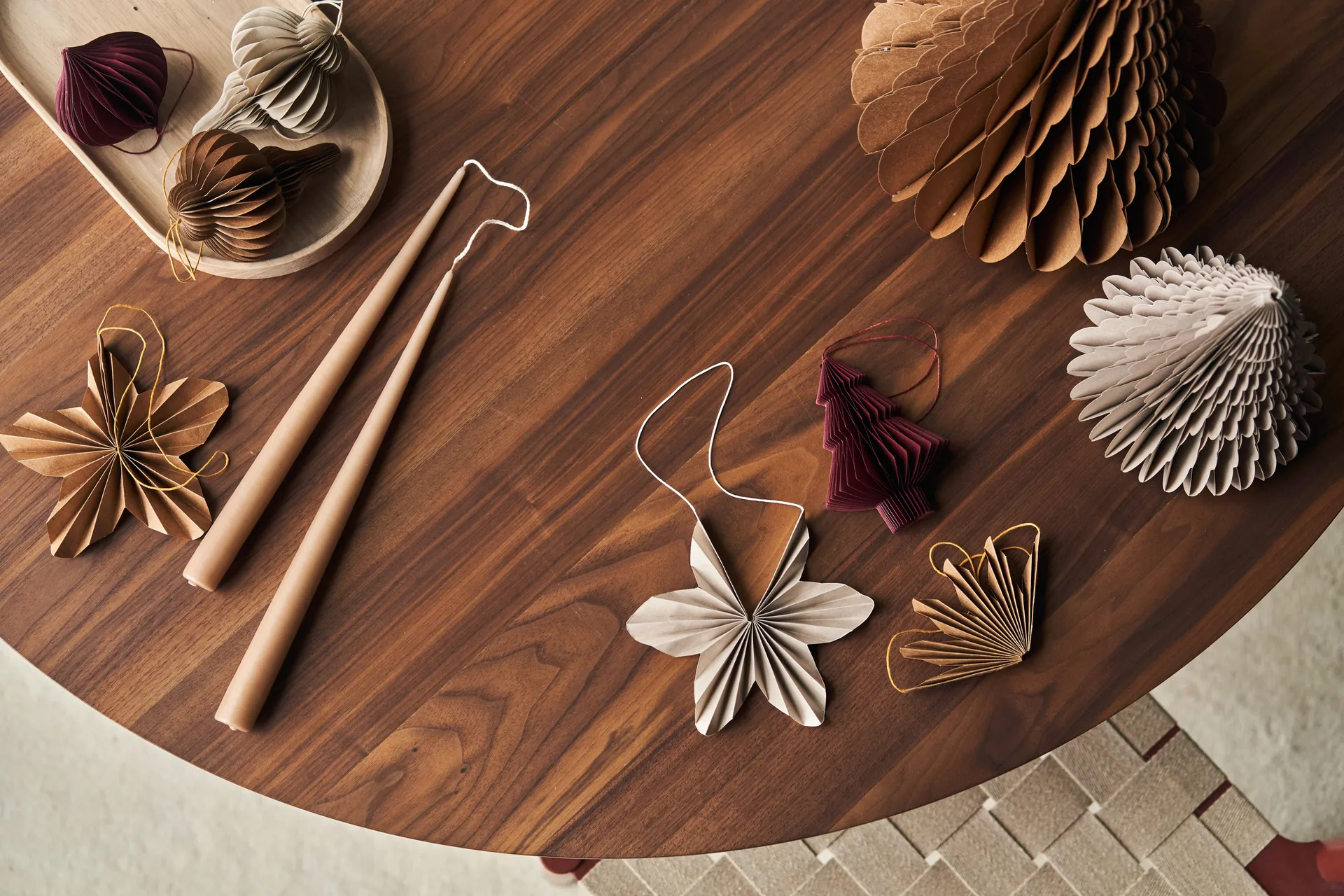 Trees kerstdecoratie 2-pack, Beige Scandi Living