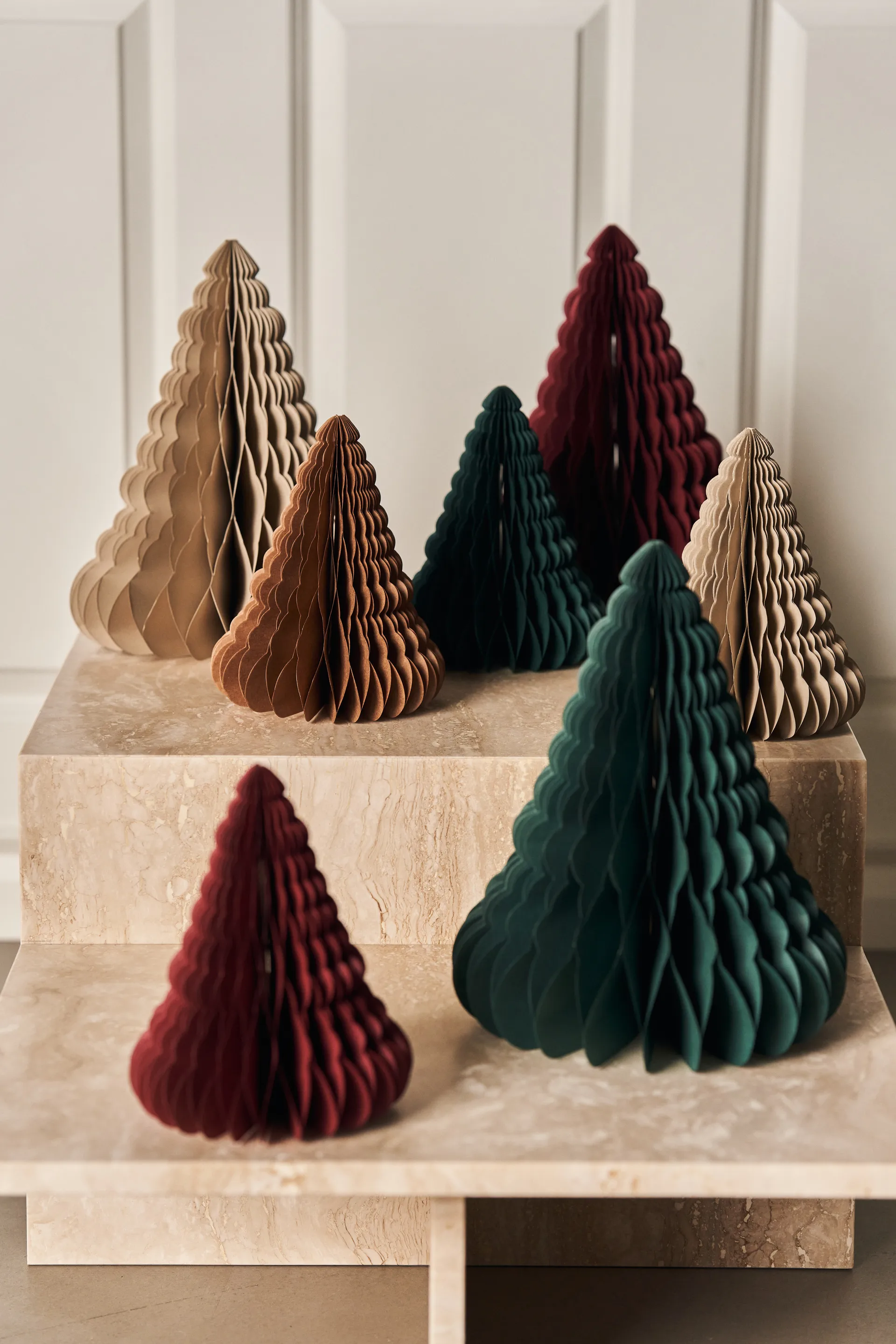 Trees kerstdecoratie 2-pack, Natural Scandi Living