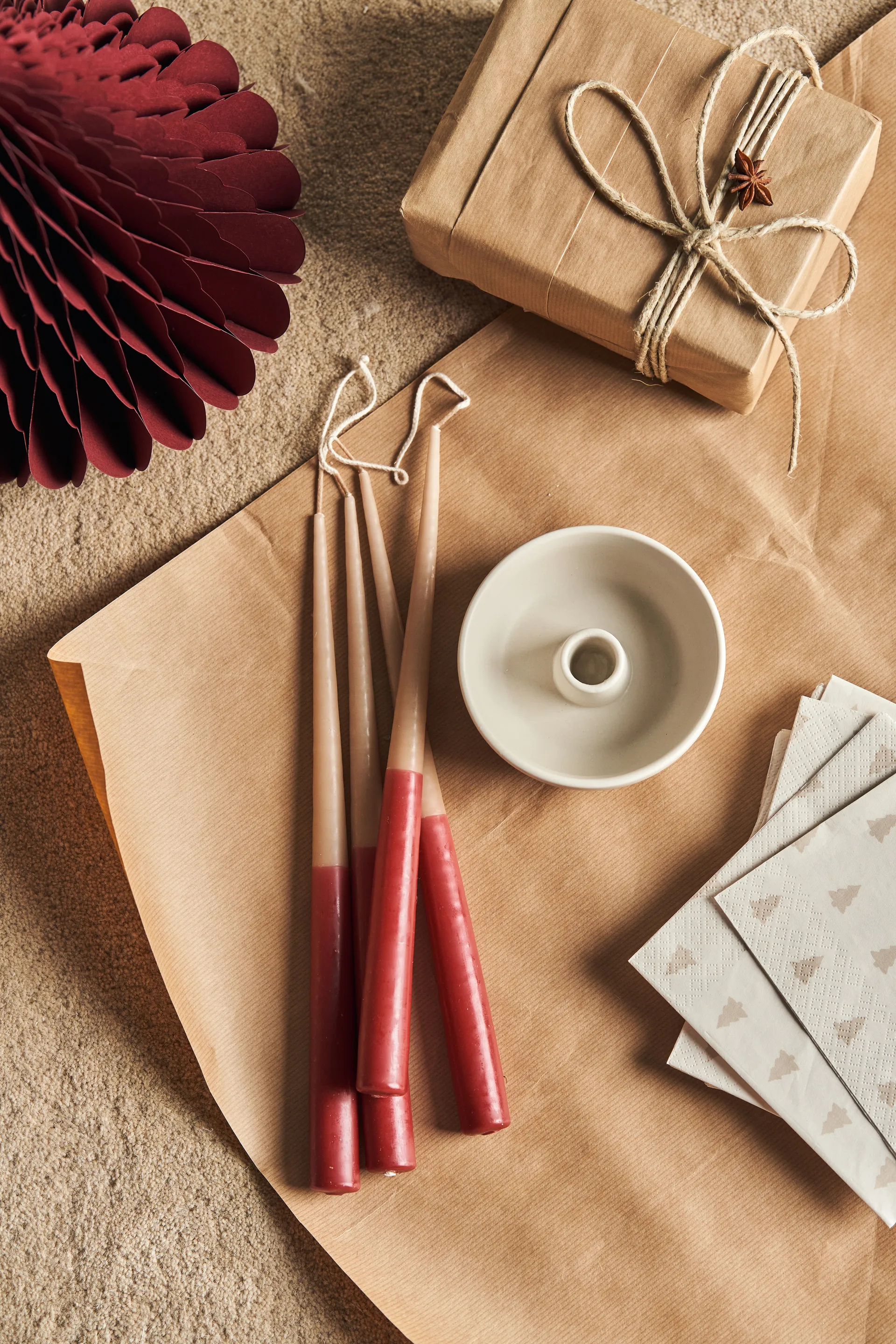 Trees kerstdecoratie 2-pack, Red Scandi Living