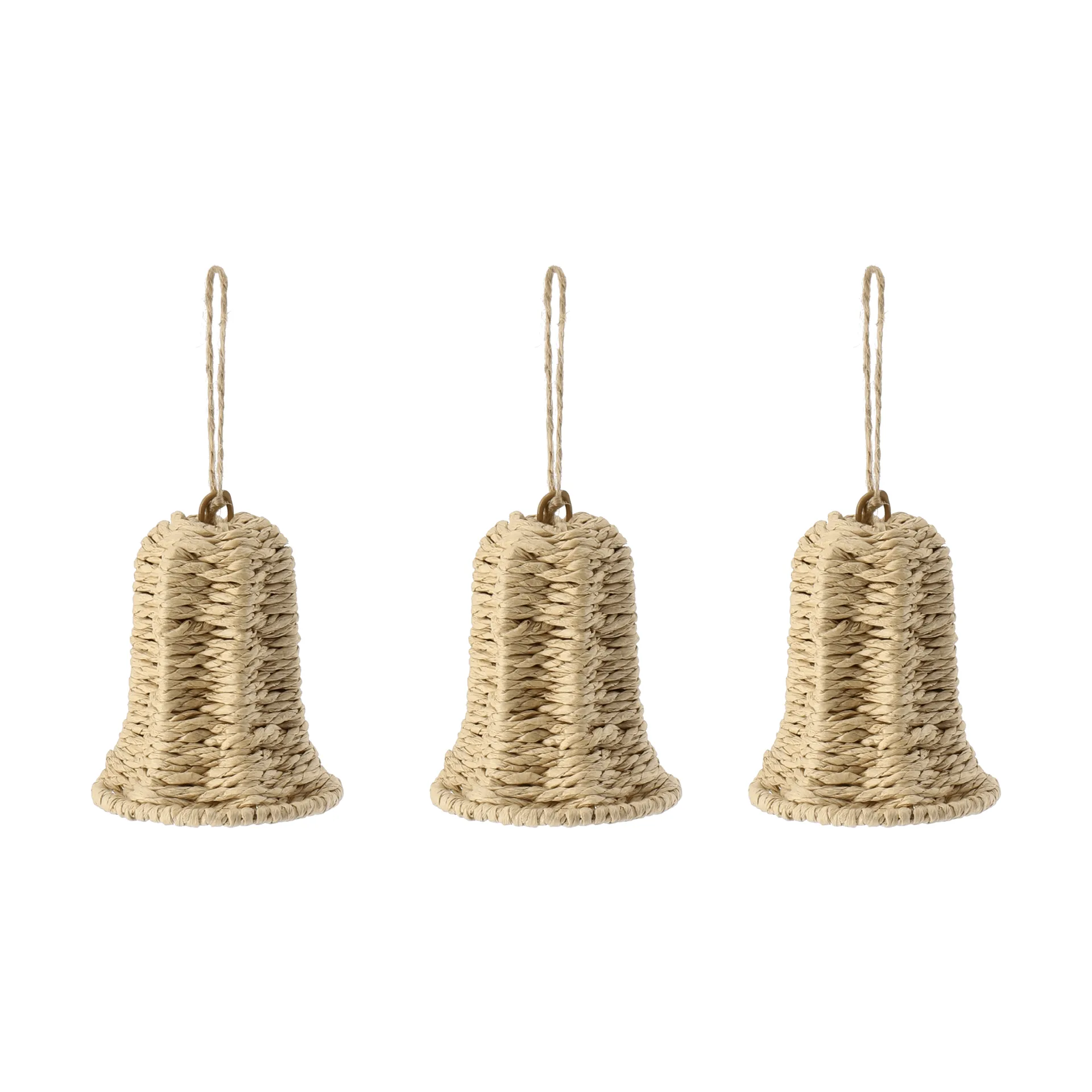 Twine kerstboomhanger bel 3-pack, Naturel Scandi Living