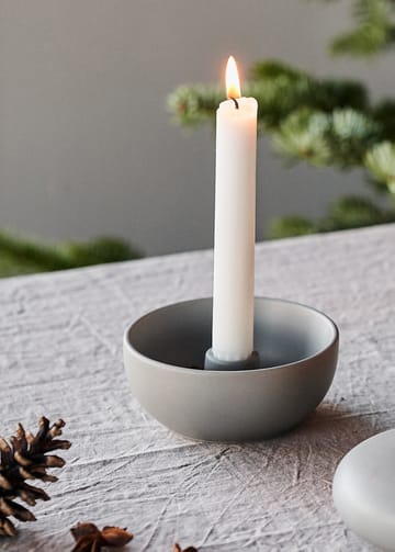 Valley kandelaar Ø12 cm - Grijs - Scandi Living