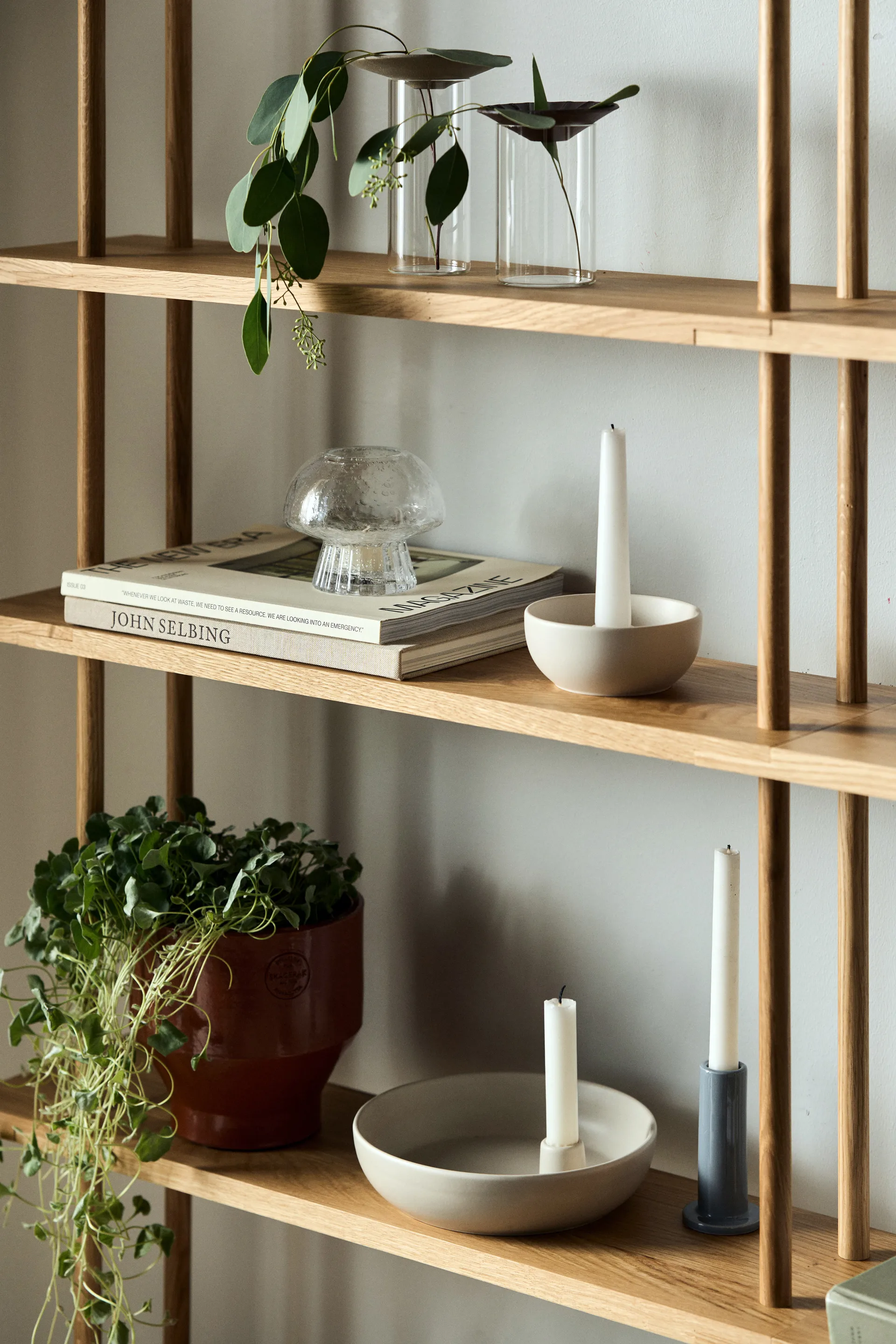 Valley kandelaar Ø21 cm, Beige Scandi Living