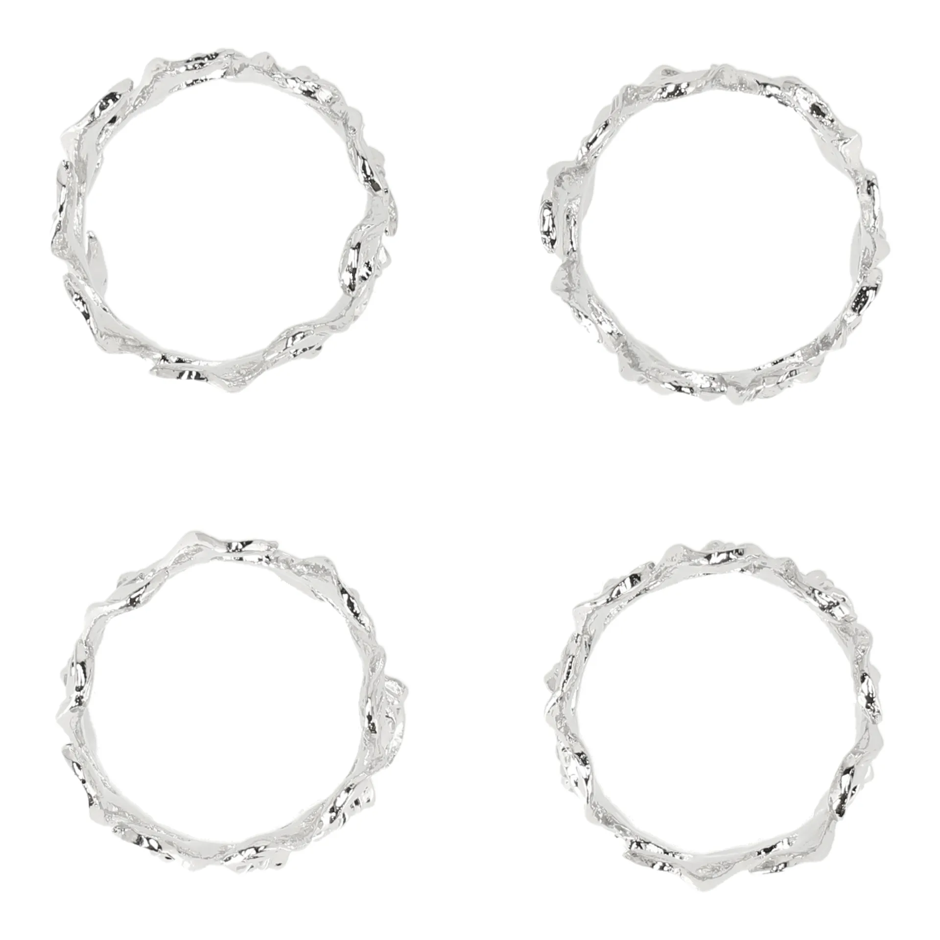 Vine servetring Ø4,7 cm 4-pack, Zinklegering Scandi Living