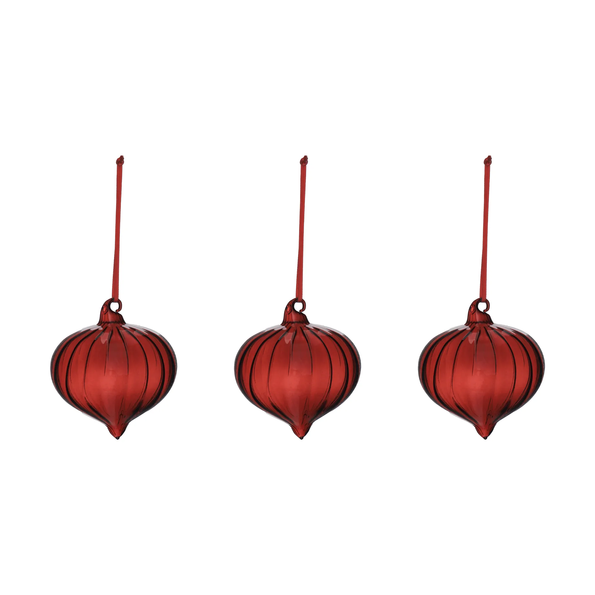 Whisper kerstbal 3-pack, Rood Scandi Living