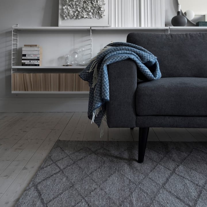 Wicker wollen plaid, Dark blue Scandi Living