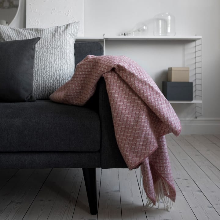Wicker wollen plaid, Dusty rose Scandi Living