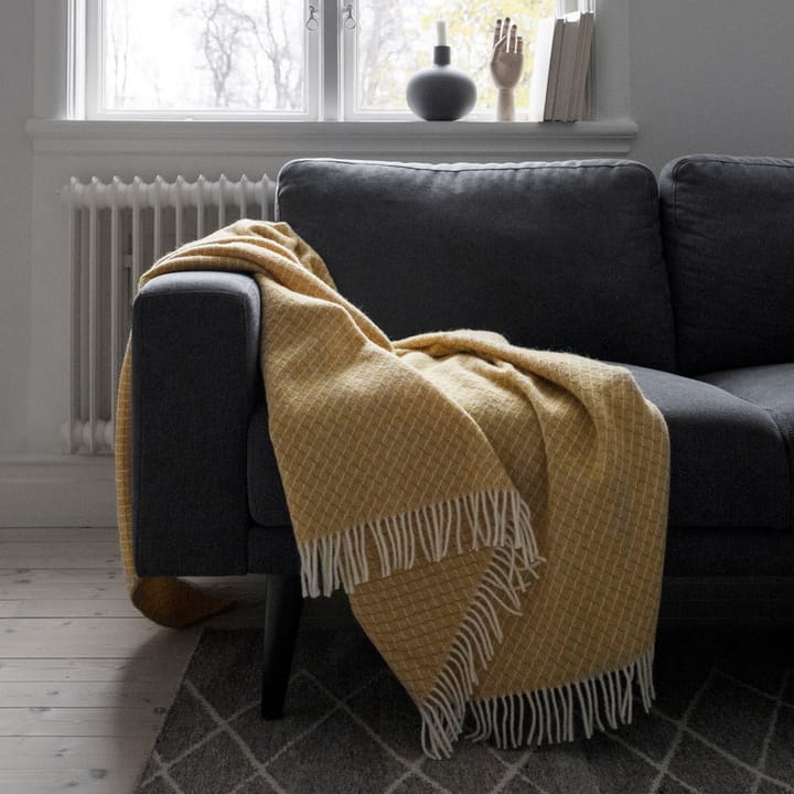 Wicker wollen plaid, Mosterd Scandi Living