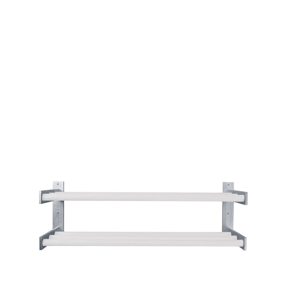 Scherlin Schoenenrek 5 wit, wand, 2 niveaus | Scandinavisch Interieur | Schoenenrekken | Wit