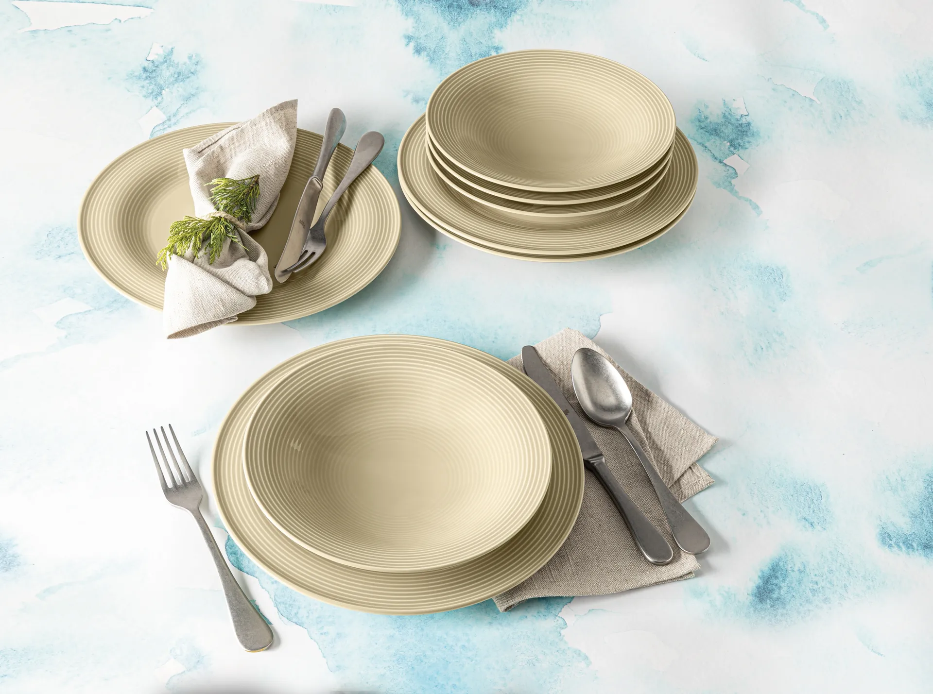 Beat serviesset 12-delig, Zandbeige Seltmann Weiden