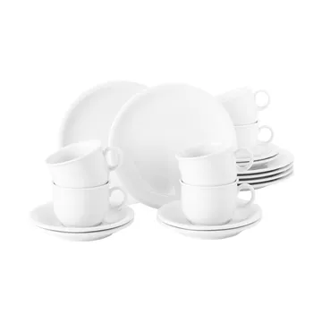 Compact koffieservies 18-delig - Wit - Seltmann Weiden