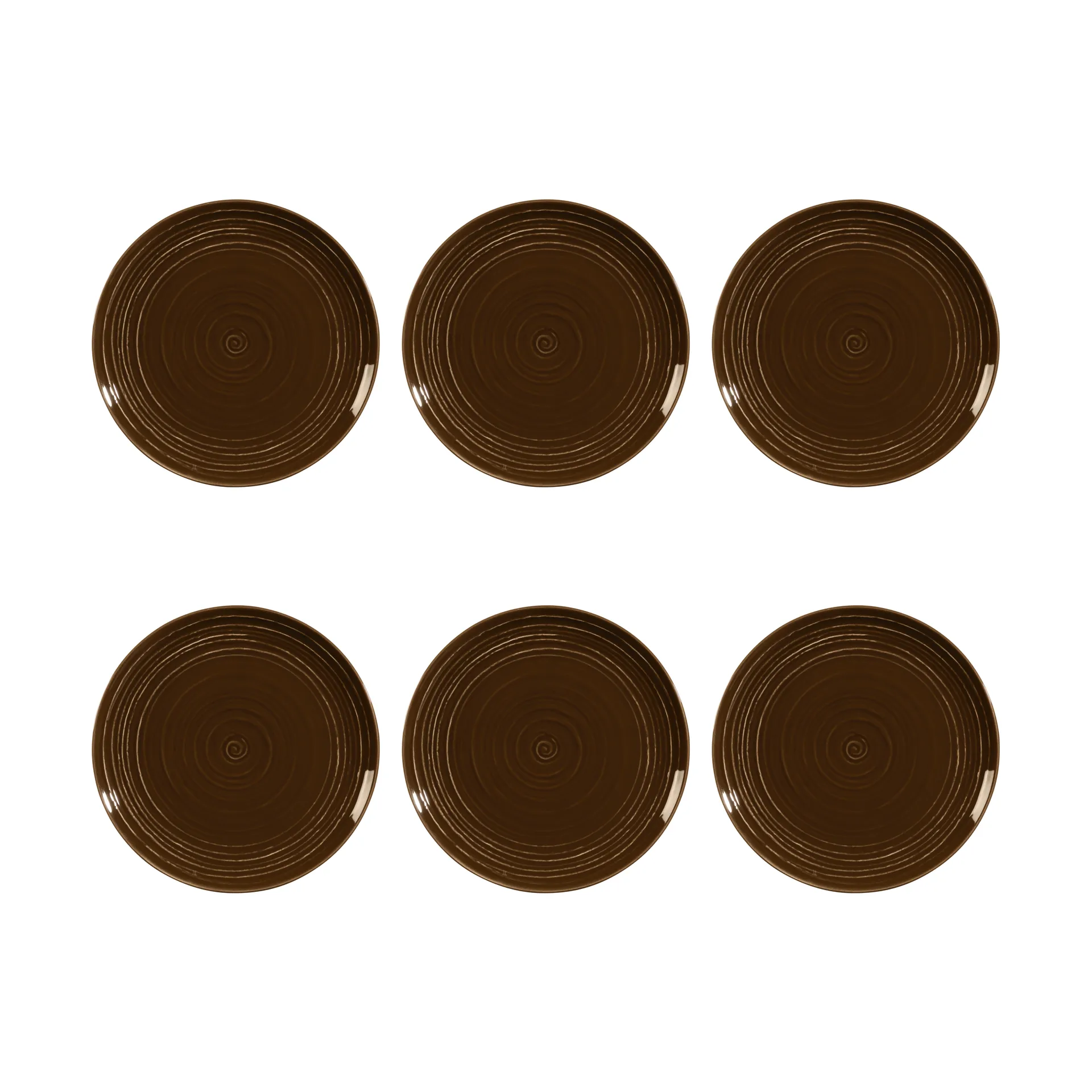 Terra bord Ø22,7 cm 6-pack, Earth Brown Seltmann Weiden