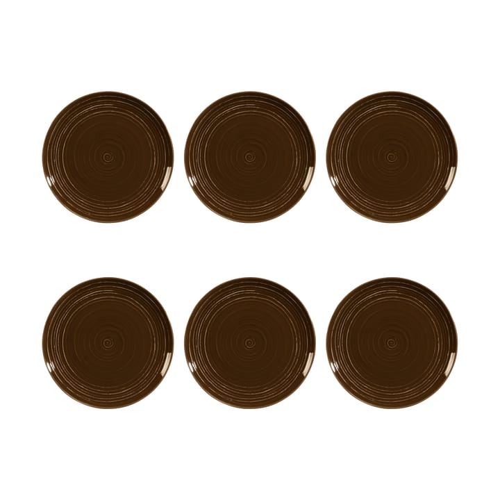 Terra bord Ø22,7 cm 6-pack - Earth Brown - Seltmann Weiden