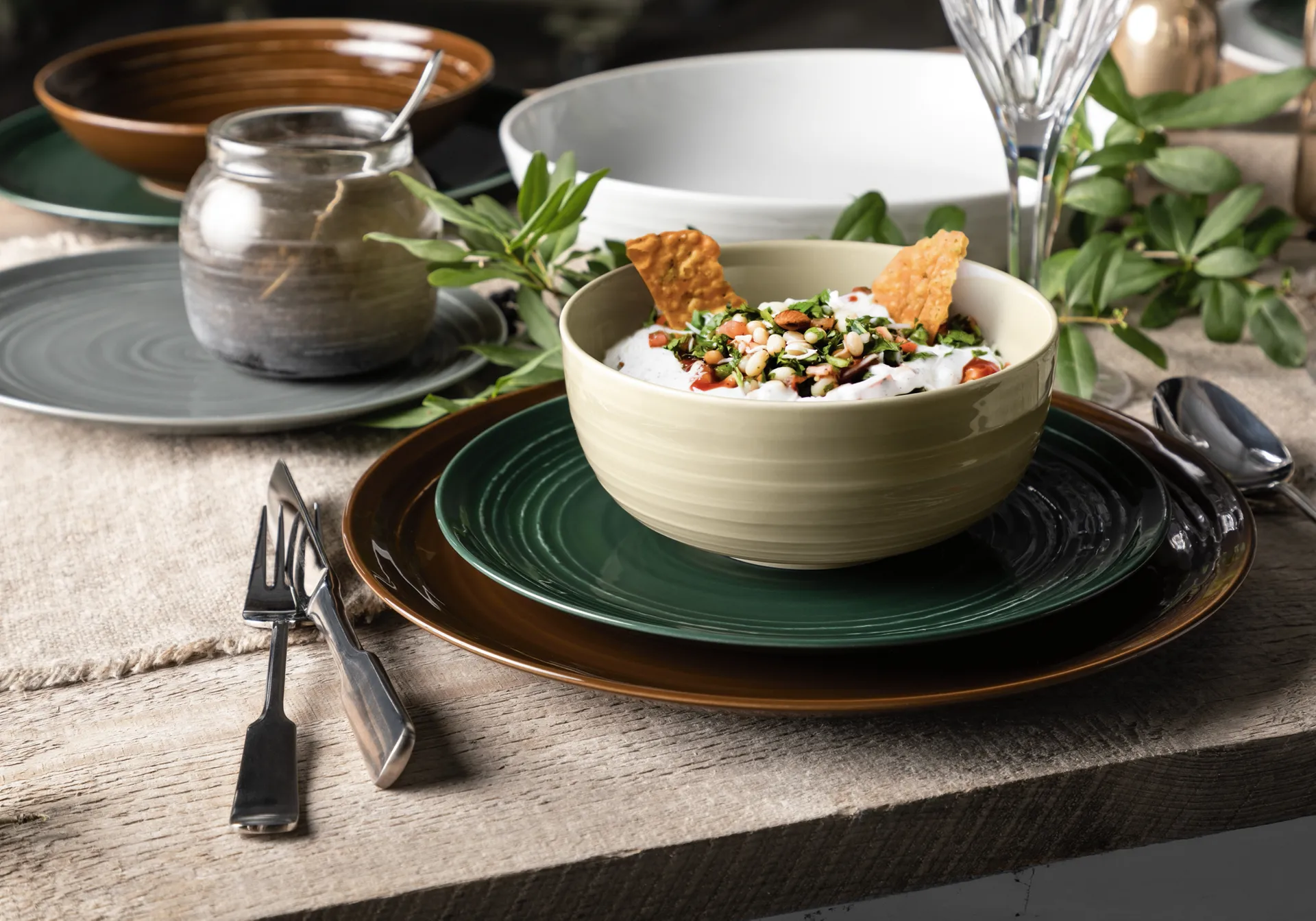 Terra bord Ø22,7 cm 6-pack, Moss Green Seltmann Weiden