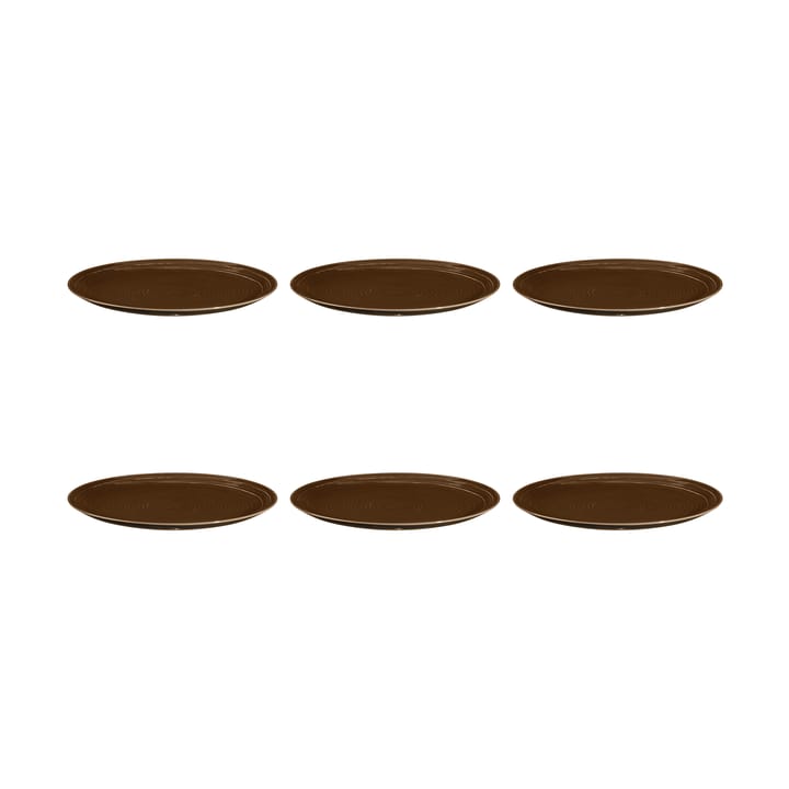 Terra bord Ø27,8 cm 6-pack - Earth Brown - Seltmann Weiden